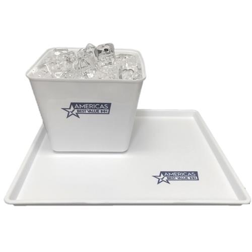 ABVI, Amenity Tray, Vanilla, Plastic/Blue Logo, 24/CS (New Logo)