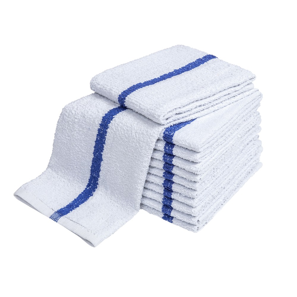 Bar Mop, 16x19, 28oz, Blue Stripe