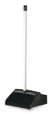 Lobby Dust Pan, 32" w/ Plastic Handle, Black