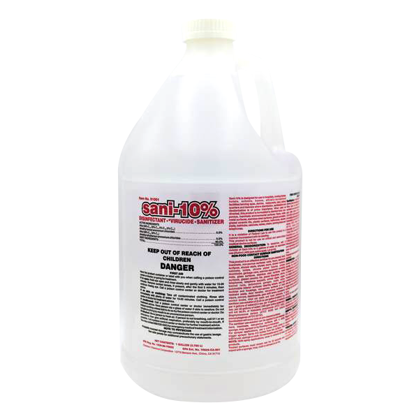 Sani 10% Disinfectant Cleaner, Concentrate, 4 Gal/CS