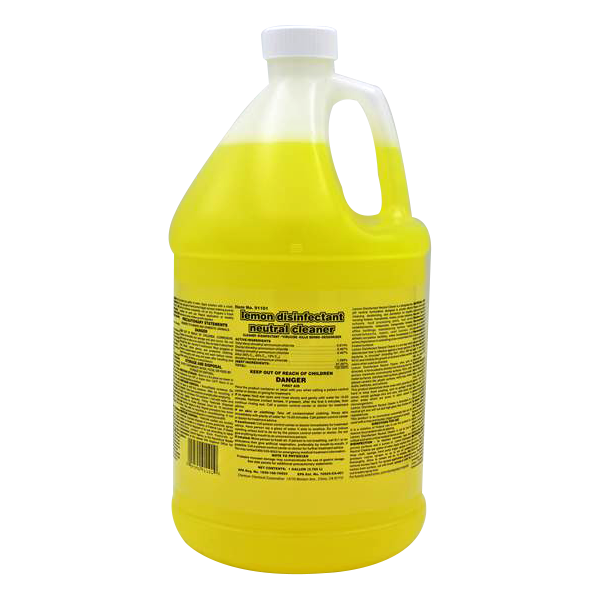 Disinfectant Cleaner, Concentrate, Lemon, 4 Gal/CS