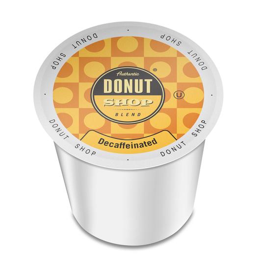 Donut Shop, Coffee, K Cup Type, Decaf Dark Roast, 96/CS