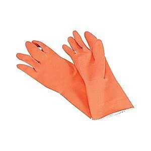 Orange Flock-Lined Gloves, Small, 12 Pack