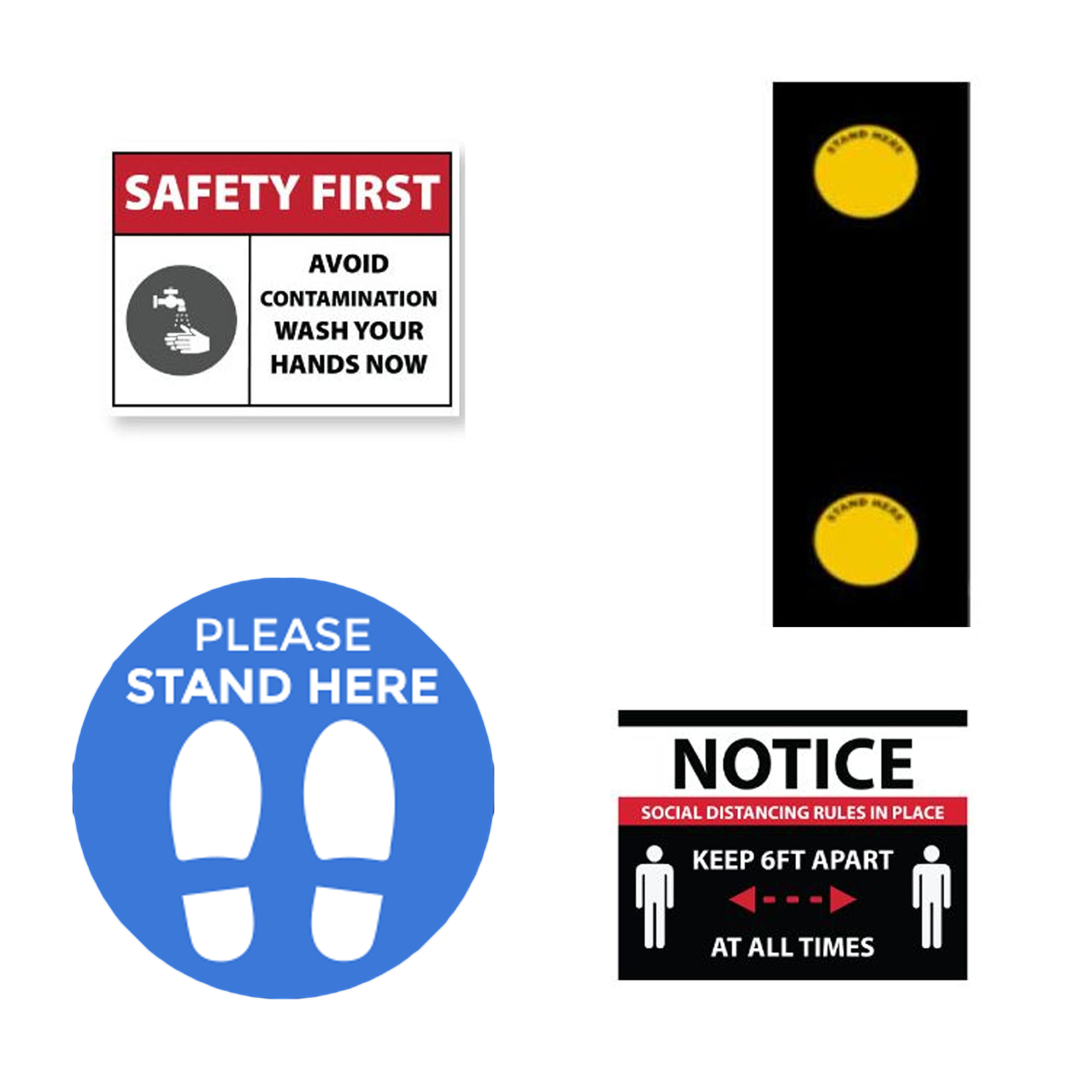 Social Distancing Decals & Floor Mats