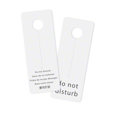 Do Not Disturb Sign, 5 Languages, Doorknob Hanger, 100 CT