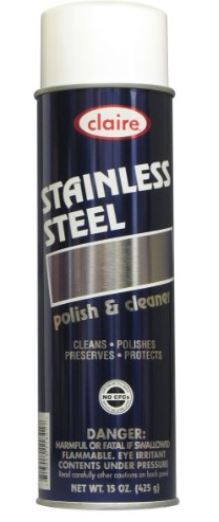 Claire, Stainless Steel Cleaner & Polish #841, 20 oz, 12/CS