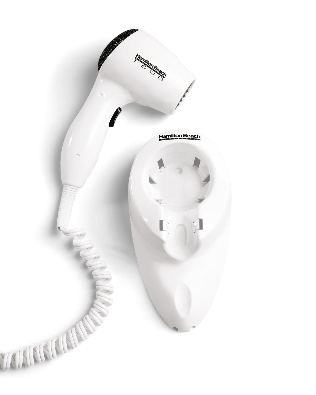 Hamilton Beach Hair Dryer, Wall Mount, 1500W, White