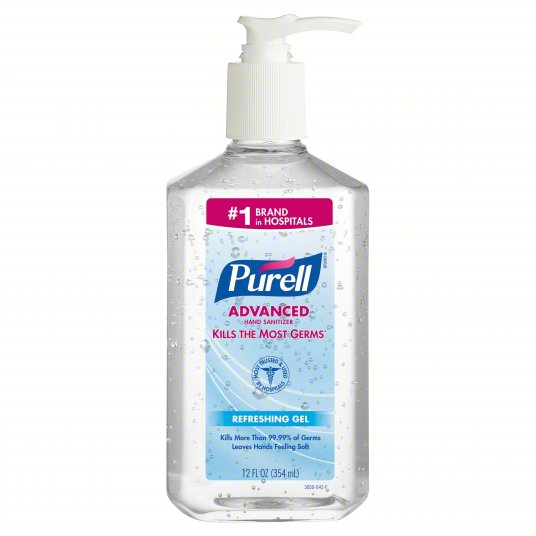 Purell Hand Sanitizer, 12 oz Pump Bottles, 12/CS