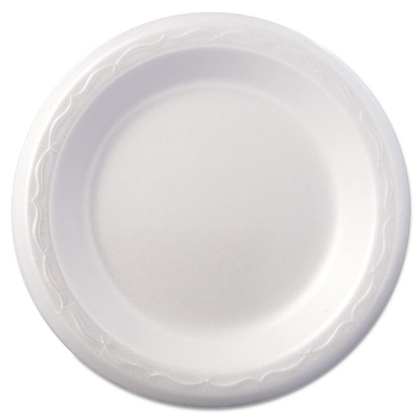 Plates, White, Foam, 6",1000/cs