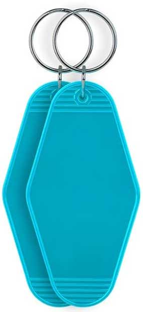 Key Tags w/ Ring, Light Blue
