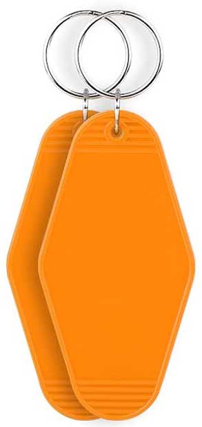 Key Tags w/ Ring, Orange
