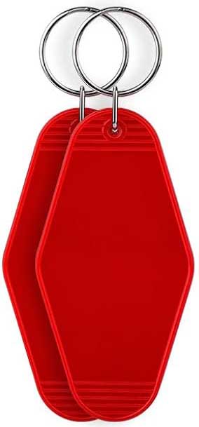 Key Tags w/ Ring, Red