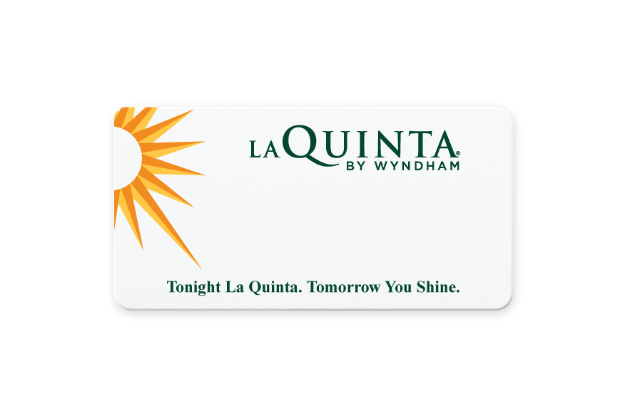 Name Tag Kit, La Quinta, w/ Pin & Logo, 10/CS