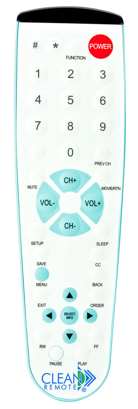 Clean Remote, Universal, CR2M, w/Holder, LodgeNet/OnCommand, Sonifi Systems