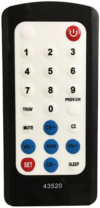 Universal Remote, Waterproof, Black