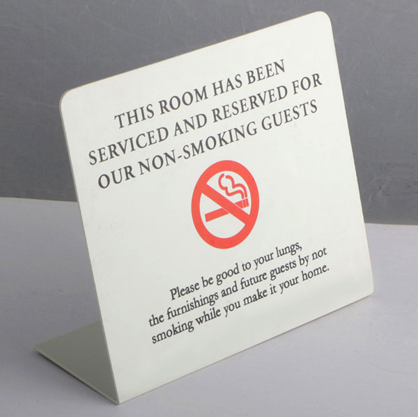No Smoking Sign, L Shape, Each