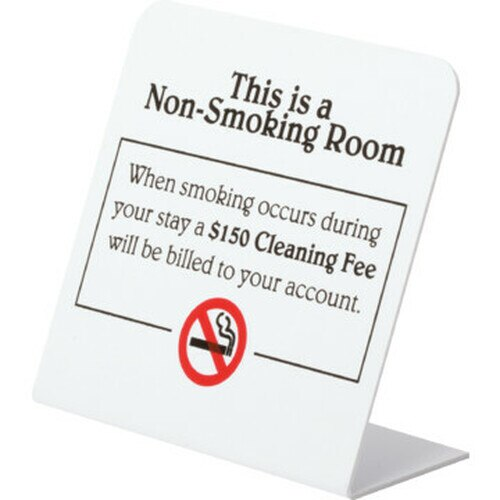 Non-Smoking Room w/ $150 Fee, Easel, 4"x4", 50/CS
