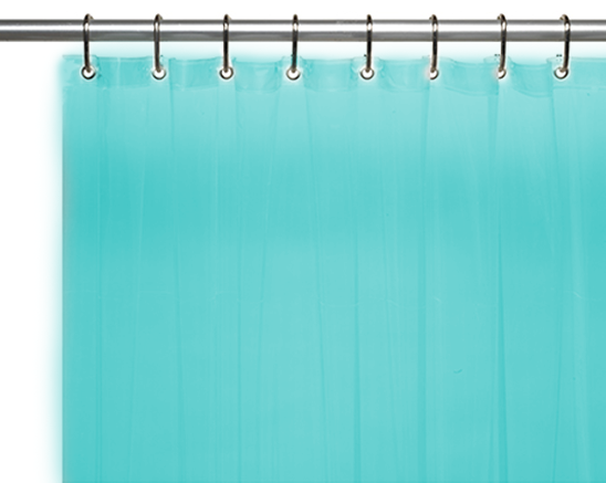 Vinyl Super Suede Shower Curtain, 72x72, Teal