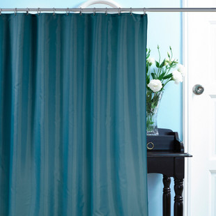 Designer Collection Teal, Poly, Shower Curtain, Green, 70x72