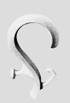 Hook, J Type, White, 12/CS