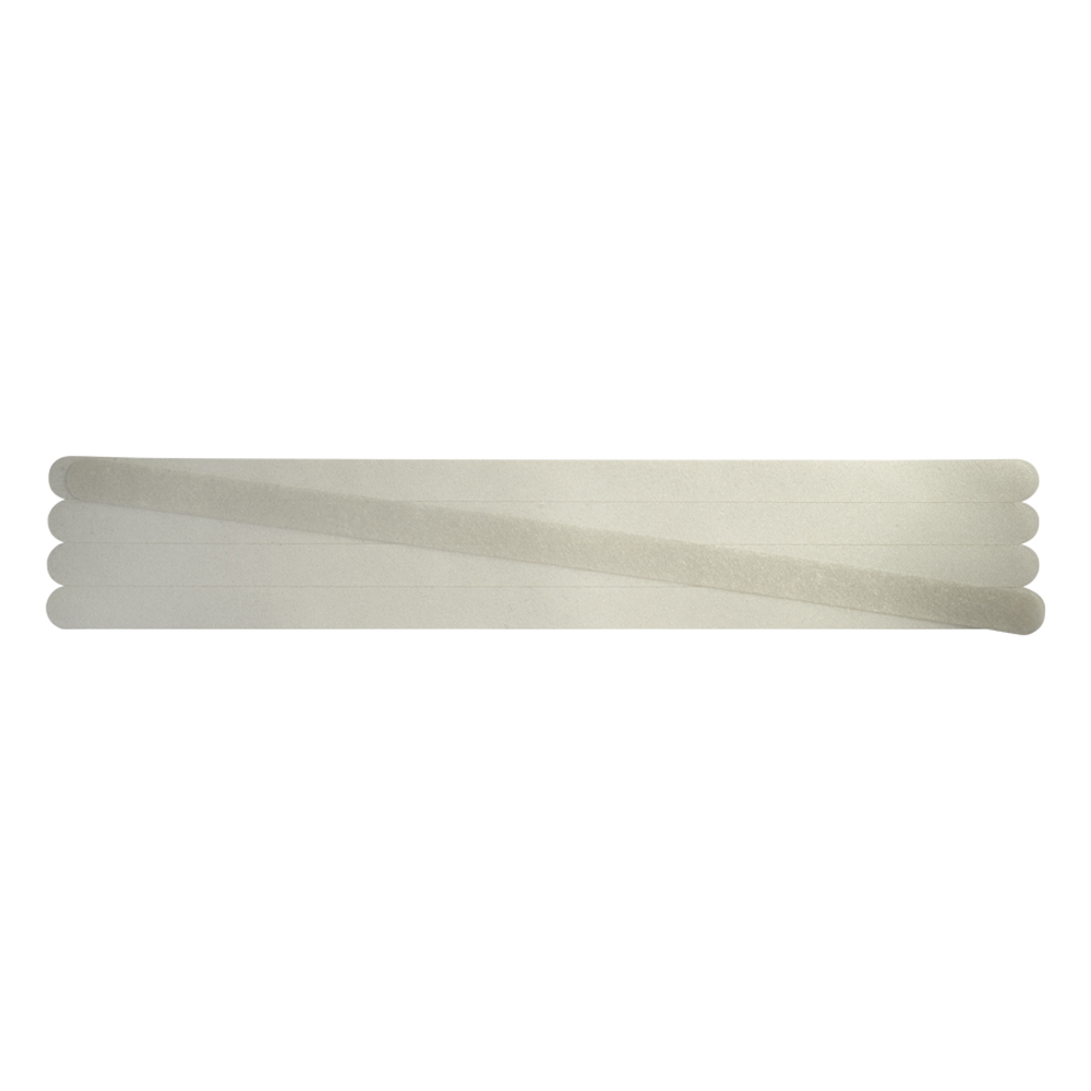Safety Strips, Non-Slip Vinyl, 0.75in x 17.5", White, 52/CS