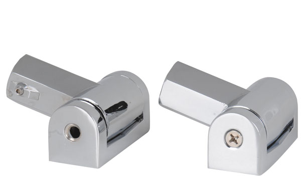 Brackets/Flange Only for Round Curved Rod, Chrome