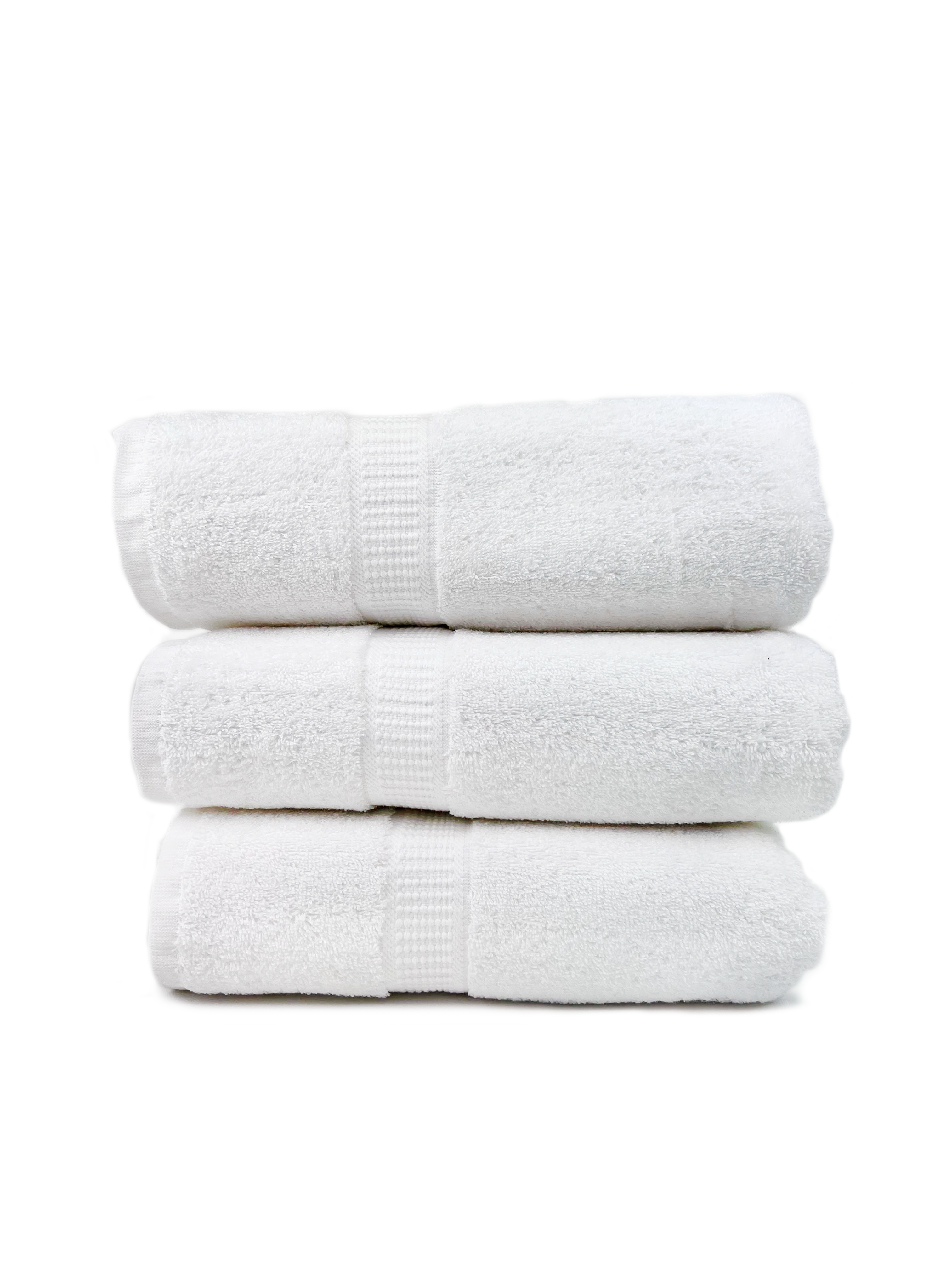 Q-Tee Ultra Luxury Towel White & Beige