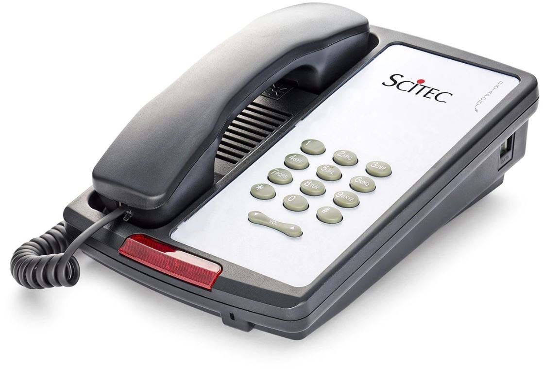 Scitec Aegis Phone, P-08, 1 Line, Message Light, W/O Speakerphone, Black