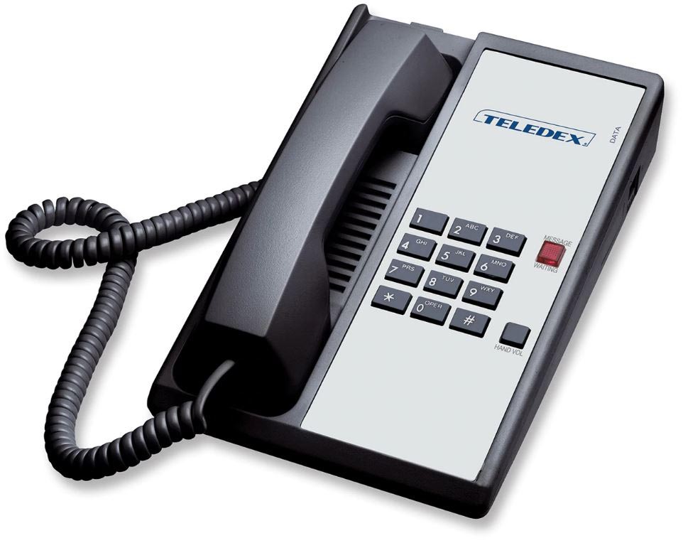 Teledex, Phone, Diamond 1 Line, DIA653091, Black