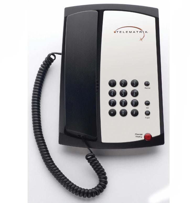 Telematrix, Phone, 3100MWB, Basic, 1 Line, Black