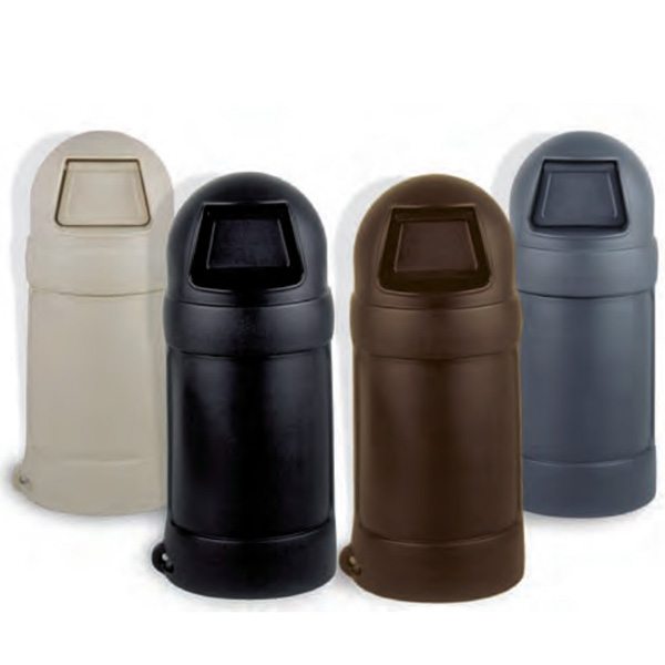 Continental, Waste Receptacle, 1425 Round Top, 24G, Black