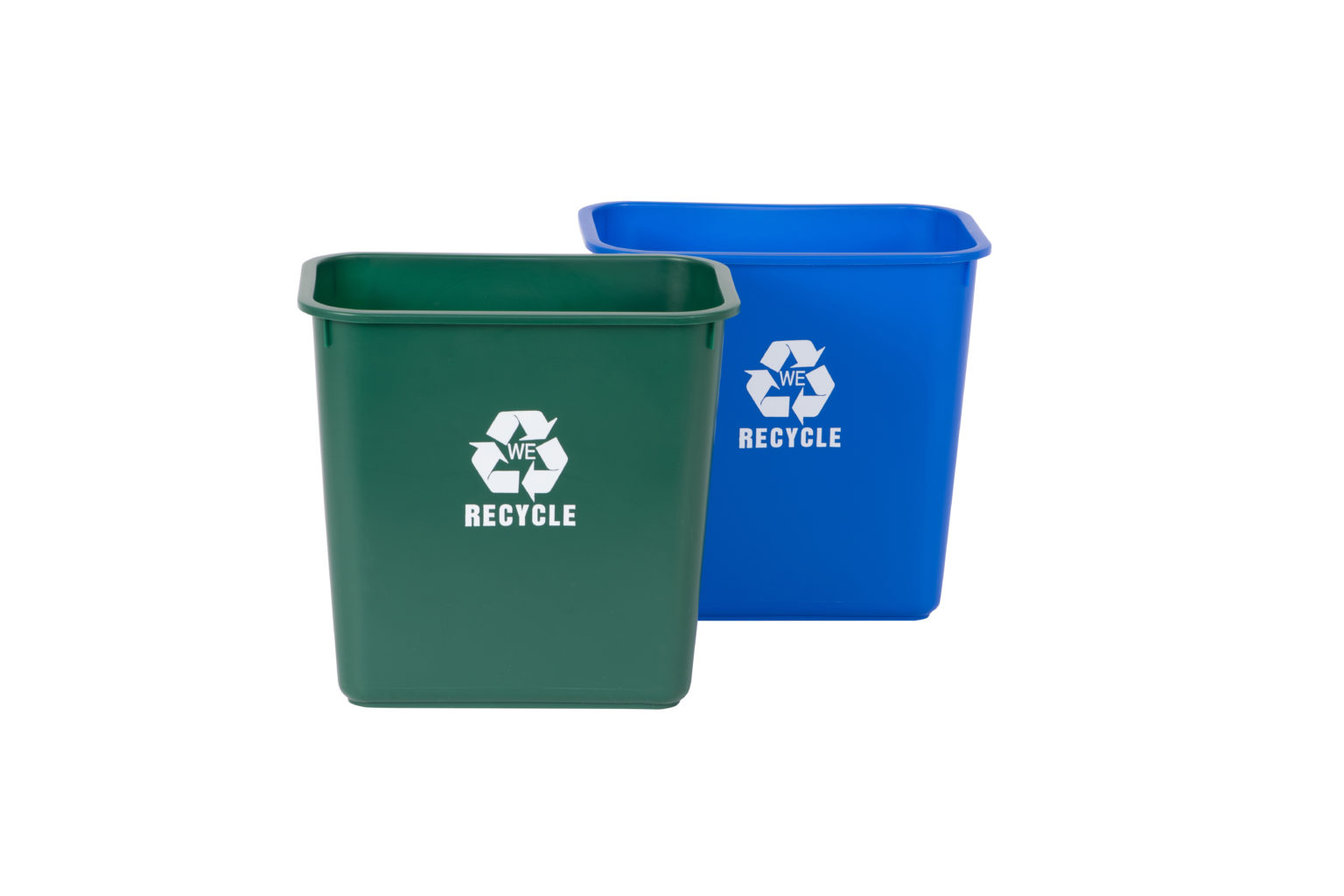 Wastebasket with Recycling Logo