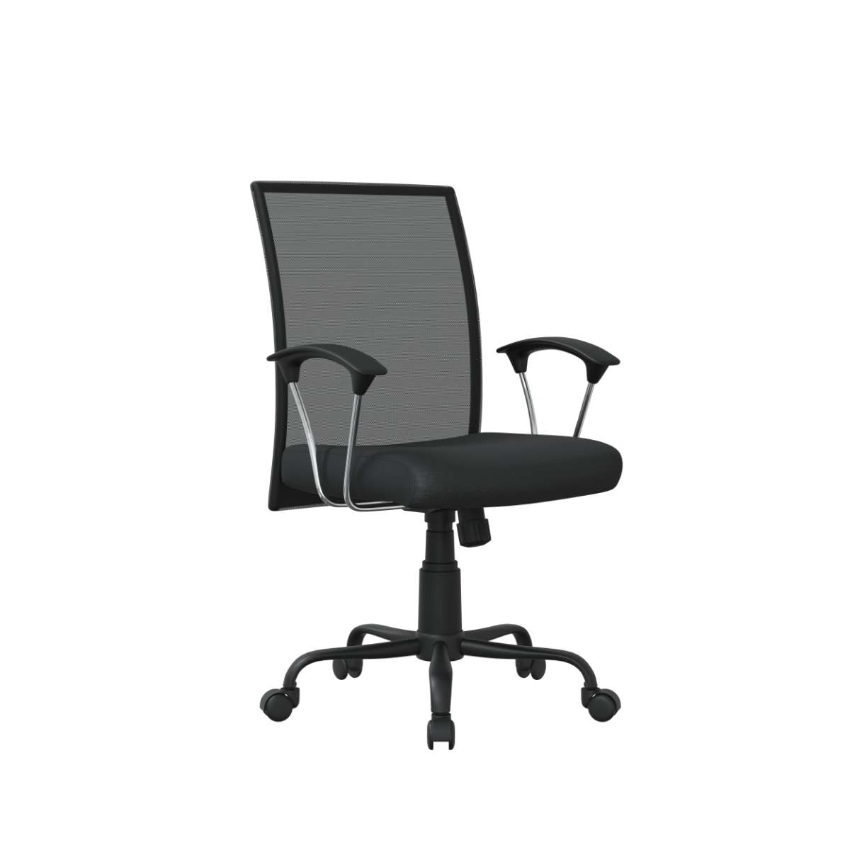 SleepNest Mid Back, Mesh and Synthetic Black Leather Task Chair