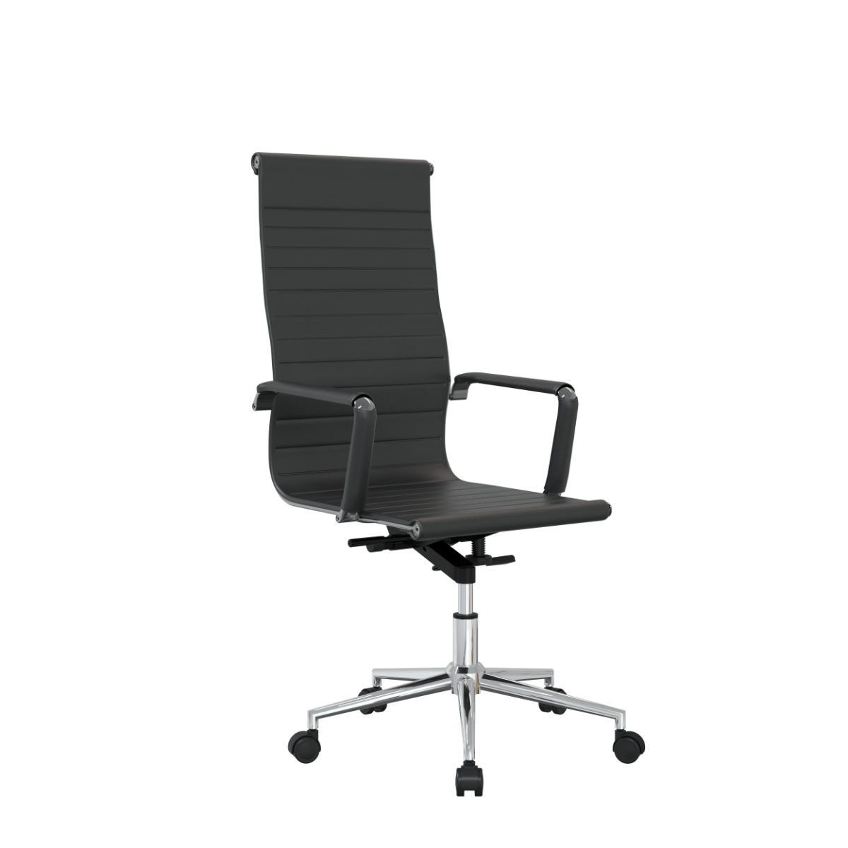 SleepNest Premium, High Back, Synthetic Leather Task Chair With Metal Arms