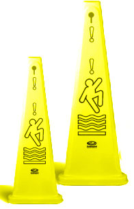 Tri-Cone Wet Floor Caution Sign, 27