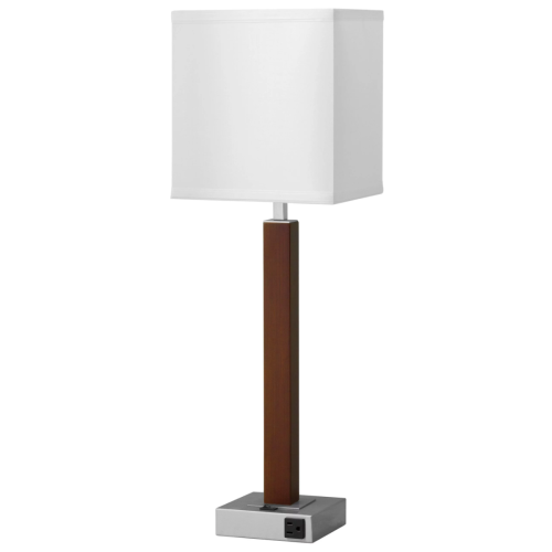 Econo Lodge Calibri Single Table Lamp with 1 Outlet STX-452TS