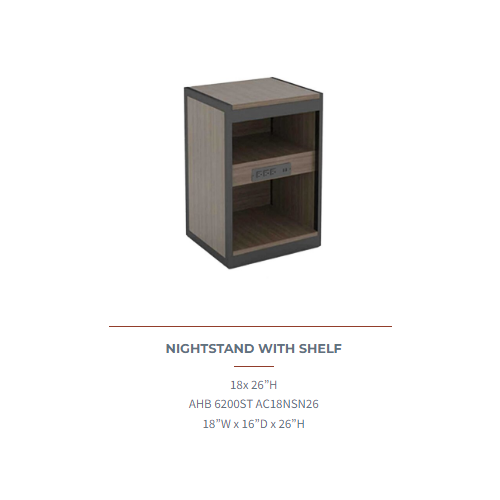 Quality Inn Select Nightstand with shelf/outlet