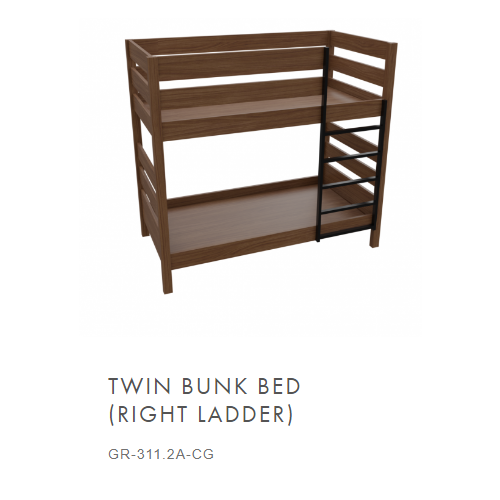 AmericInn Twin Bunk Bed ( Right Ladder) GR-311.2A-CG