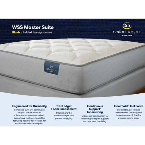 Serta Choice Mattress, WoodSpring Master Suite II Plush,  EA King 76x80, 11in, 1 Sided