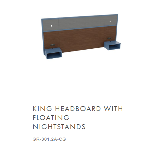 AmericInn King Headboard With Floating Nightstands GR-301.2A-CG