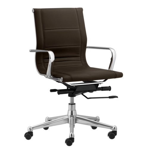 Mainstay Florence Mid Back Task Chair STXC685-BRW-ALUM