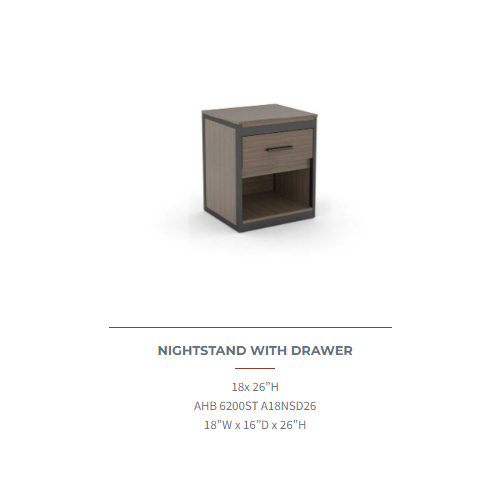 Quality Inn Nightstand with Drawer