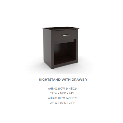 Quality Inn Classic Nightstand with Drawer Large