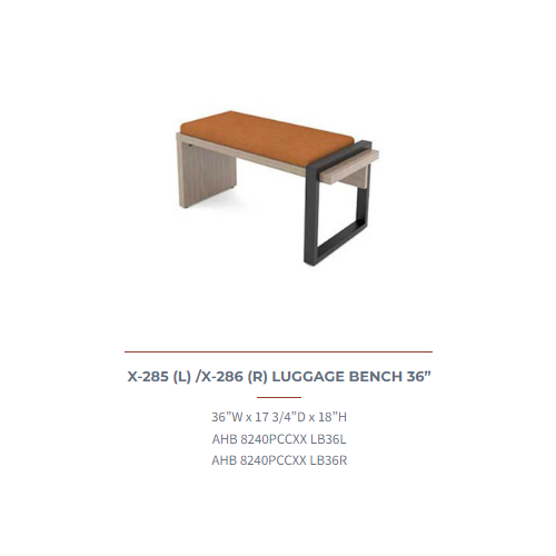 LUGGAGE BENCH 36” AHB 8240PCCXX LB36L