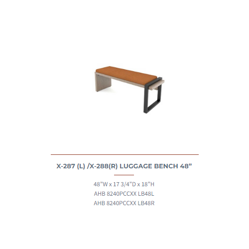 LUGGAGE BENCH 48” AHB 8240PCCXX LB48L