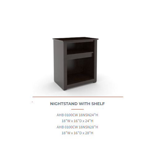 Quality Inn Classic Nightstand With Shelf