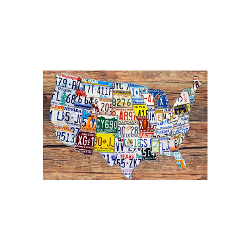 Econo Lodge, Gallery Wrapped Canvas for Guestroom, States, 30w"x20h"