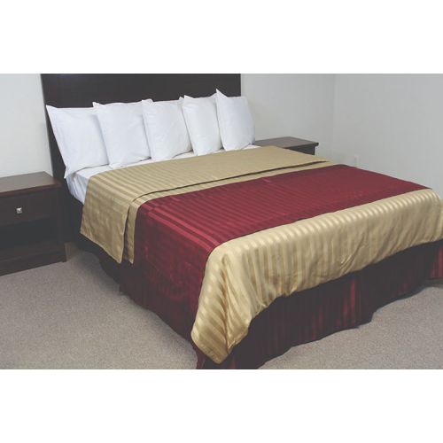 Duvet Cover, Camel Poly Stripe, Queen 90x95