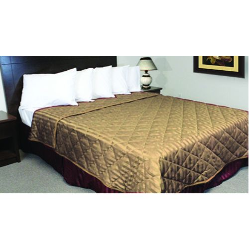 Quilted Coverlet, Camel, King 106x95