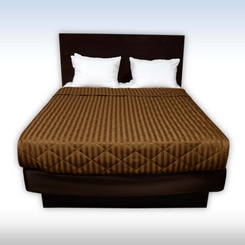 Quilted Coverlet, Brown, Queen 92x95